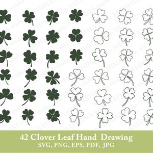 Clover Leaf svg | Clover svg | Clover clipart | Clover silhouette | Clover Cutting File | Clover Leaf | Clover vector | Clover drawing