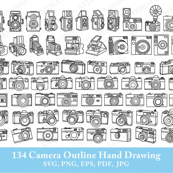 Camera clipart | Camera svg | Photography svg | Camera png | Camera digital art | Camera wall art | Camera drawing | Camera illustration