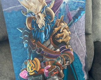 Original Fantasy Warrior Drawing: Gaming Art, Character Design, Hand-Drawn Illustration