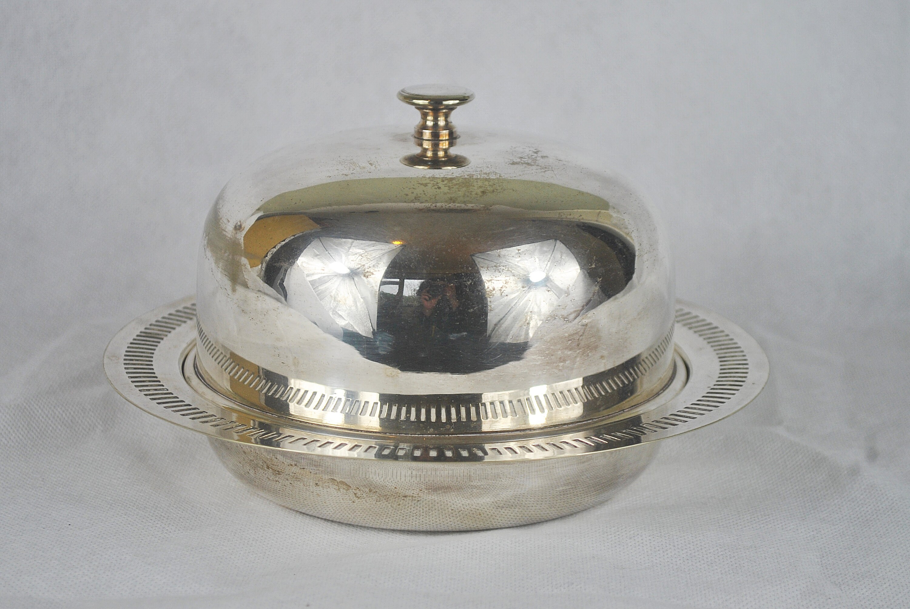 Antique Large Butter Dish. Silver Metal Domed Dish with Ice Etsy