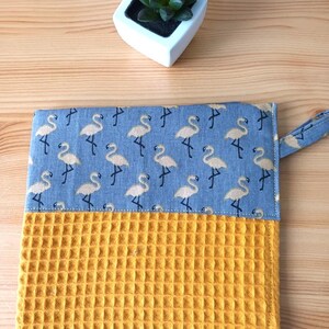 Handtuch mit Wabenstruktur, Küchentuch, Haushaltswäsche, Küche und Esszimmer.