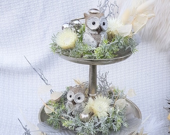 Etagere Gesteck Tischkranz Kranz Tischgesteck Adventsgesteck