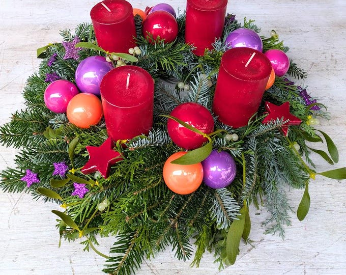 Featured listing image: Adventskranz  Kerzen Rustica  Advent Weihnachten