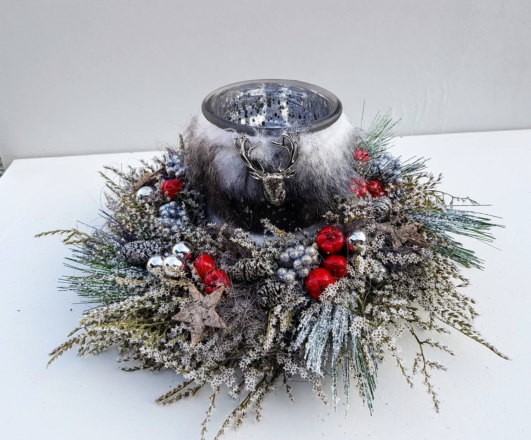 28 cm Advent wreath table arrangement wreath fresh Advent wreath wreath