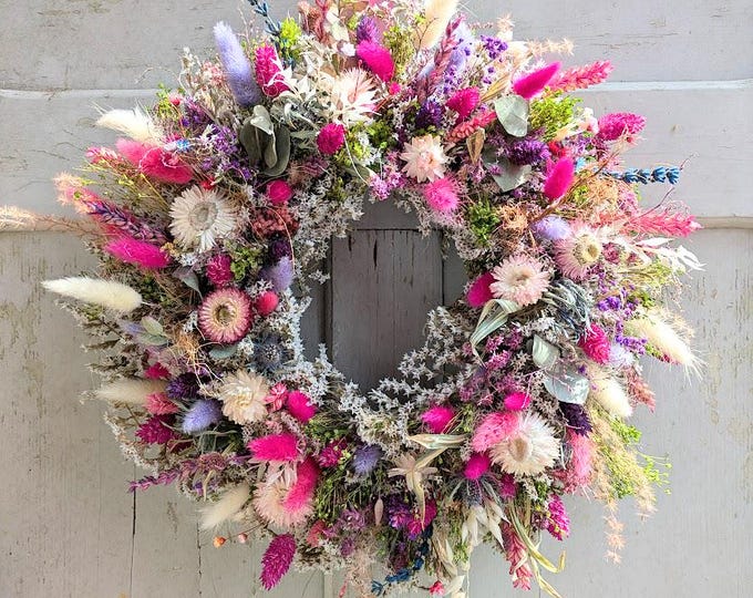 Featured listing image: Türkranz Türkränze Wandkranz Natur handarbeit Trockenkranz Eukalyptus