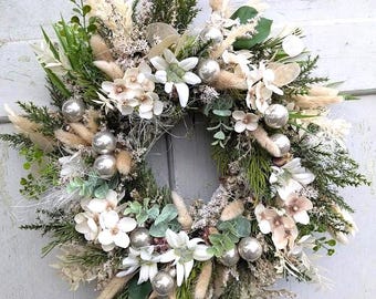 Türkranz Adventskranz Wandkranz Natur und künstlich handarbeit Herbstkranz Eukalyptus