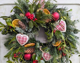 Adventskranz Tischkranz-Türkranz Misteln