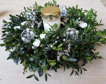 Grabgesteck Kerze Grabschmuck Fiedhofgesteck Urne