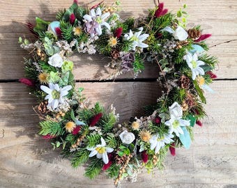 Herz handarbeit Trocken und Künstlich Eukalyptus Geburtstag Edelweiß