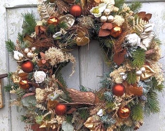 Adventskranz künstlich Türkranz Türkränze Wandkranz Weihnachten Advents Kranz Rosen