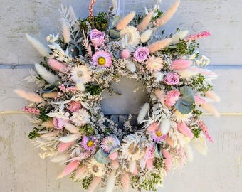 Türkranz Tischkranz Wandkranz Natur handarbeit Trockenkranz Eukalyptus Kommunion Konfirmation