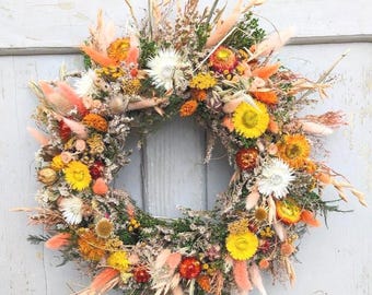 Türkranz Türkränze  Wandkranz Natur handarbeit Trockenkranz