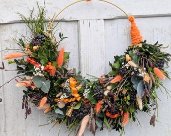 Handgebundener Frühling Hoop Türkranz Wandkranz  Hoop frisch  Frühling Valentinstag