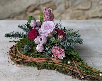 Friedhofgesteck Grabgesteck Exoten Allerheiligen