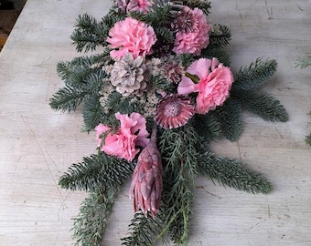 Bukette Grabstrauß Grableger  Friedhofgestecke Allerheiligen Toter Sonntag Deko Chrysanthemen