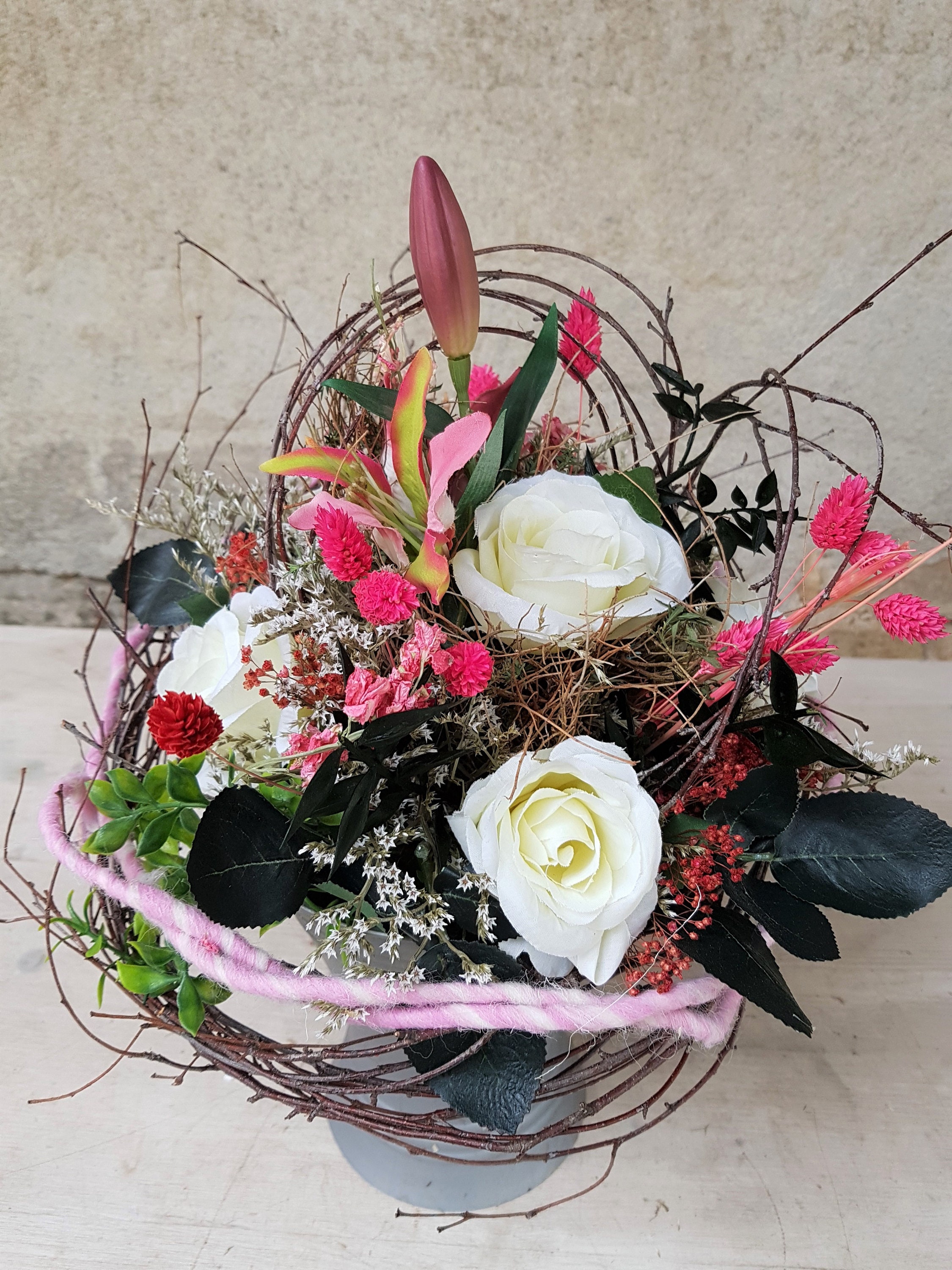Blumen Sträuße Seidenblumenstrauß künstlich und getrocknete Blumen