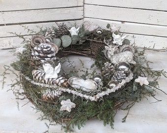 Adventskranz 58 cm Tischkranz Reben Natur Tischkranz Adventskranz Tischkranz