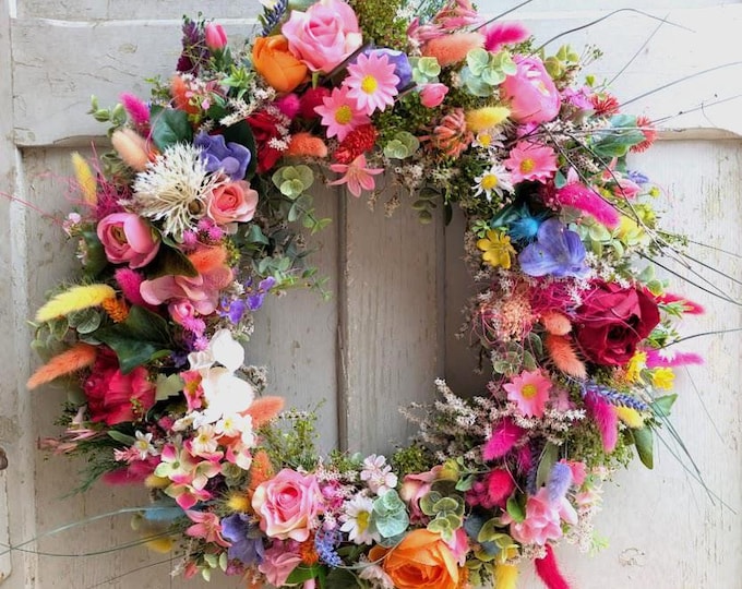 Featured listing image: Türkranz Türkränze Wandkranz Natur handarbeit Trockenkranz Eukalyptus