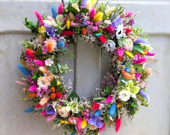 Türkranz Türkränze Wandkranz Natur handarbeit Trockenkranz Eukalyptus