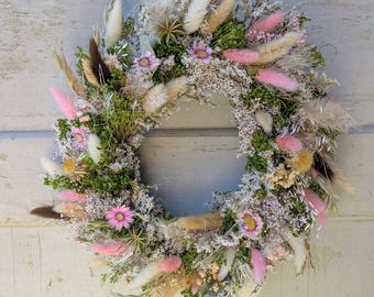 Trockenblumen Natur getrocknet Eukalyptus Kranz
