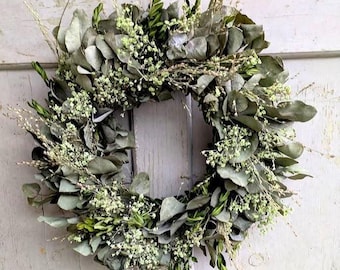 Türkranz Türkränze Wandkranz Natur handarbeit Trockenkranz Eukalyptus