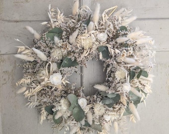 Türkranz Türkränze Wandkranz Natur handarbeit Trockenkranz Eukalyptus Kommunion Konfirmation