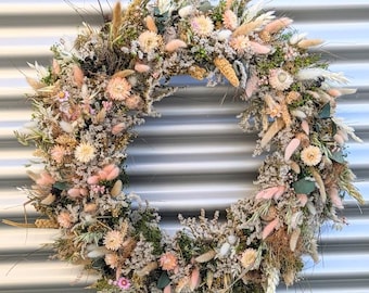 Trockenblumen Natur getrocknet Eukalyptus Kranz