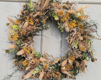 Türkranz Türkränze  Wandkranz Natur handarbeit Trockenkranz Adventskranz