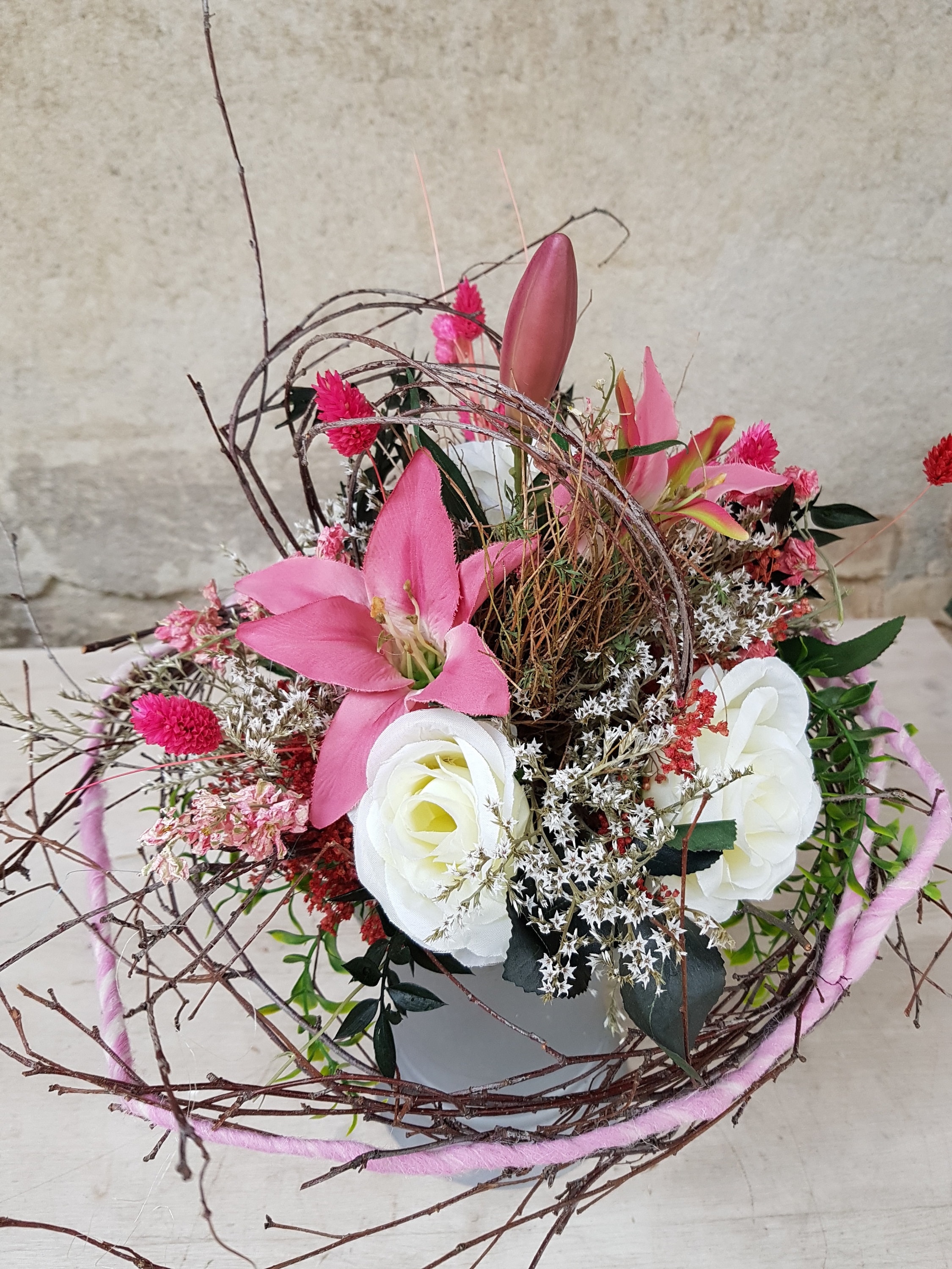 Blumen Sträuße Seidenblumenstrauß künstlich und getrocknete Blumen