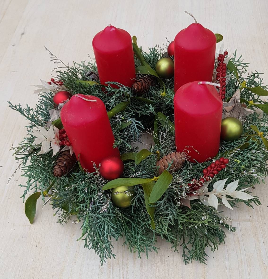 Süsser kleiner Advenzkranz TischkranzWeihnachten