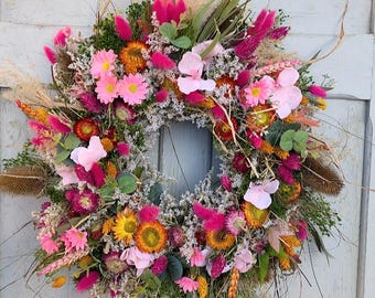 Türkranz Türkränze Wandkranz Natur handarbeit Trockenkranz Eukalyptus Herbstkranz