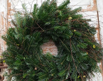 50 cm Adventskranz Tischkranz-Türkranz Tanne Reisig