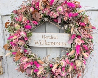 Türkranz Türkränze Wandkranz Trockenblumen Natur getrocknet Eukalyptus