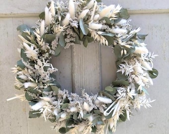 Türkranz Türkränze Wandkranz Natur handarbeit Trockenkranz Eukalyptus Kommunion Konfirmation