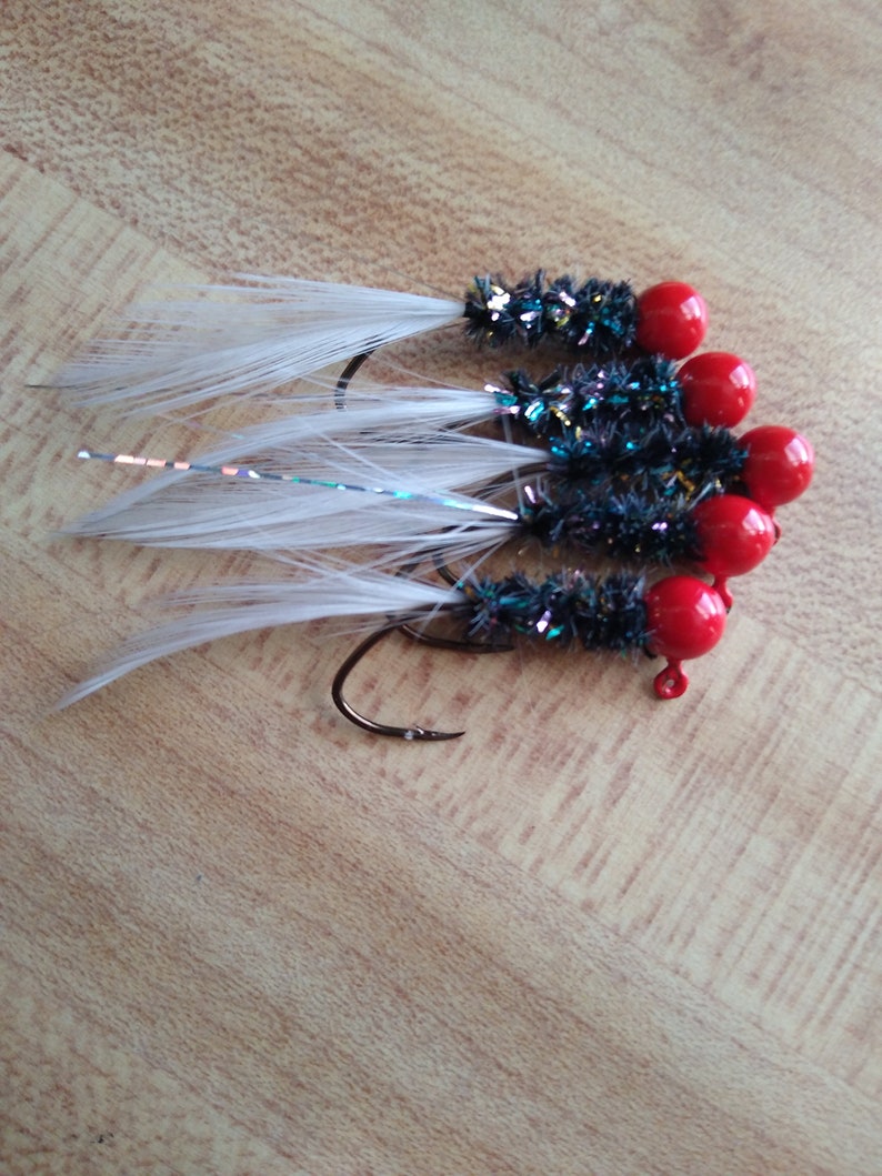 Hand tied crappie jigs Etsy