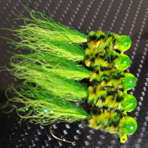 Hand Tied Squirrel Hair Crappie Jigs Etsy