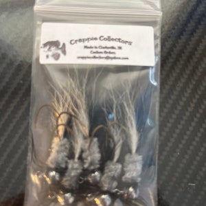 4 Leurres Jigs By Shine Pour Crappie - Fait Main - Hameçons #4 - 1/16oz - Jaune
