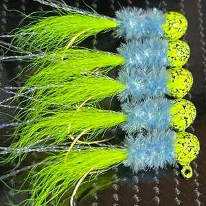Hand tied crappie jigs