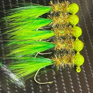 Hand tied crappie jigs