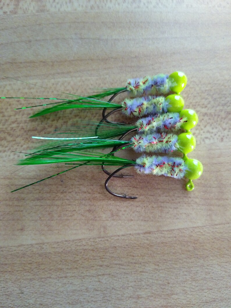 Lot De 3 Gabarits Crappie Noués Main - Rose/Orange/Chartreuse