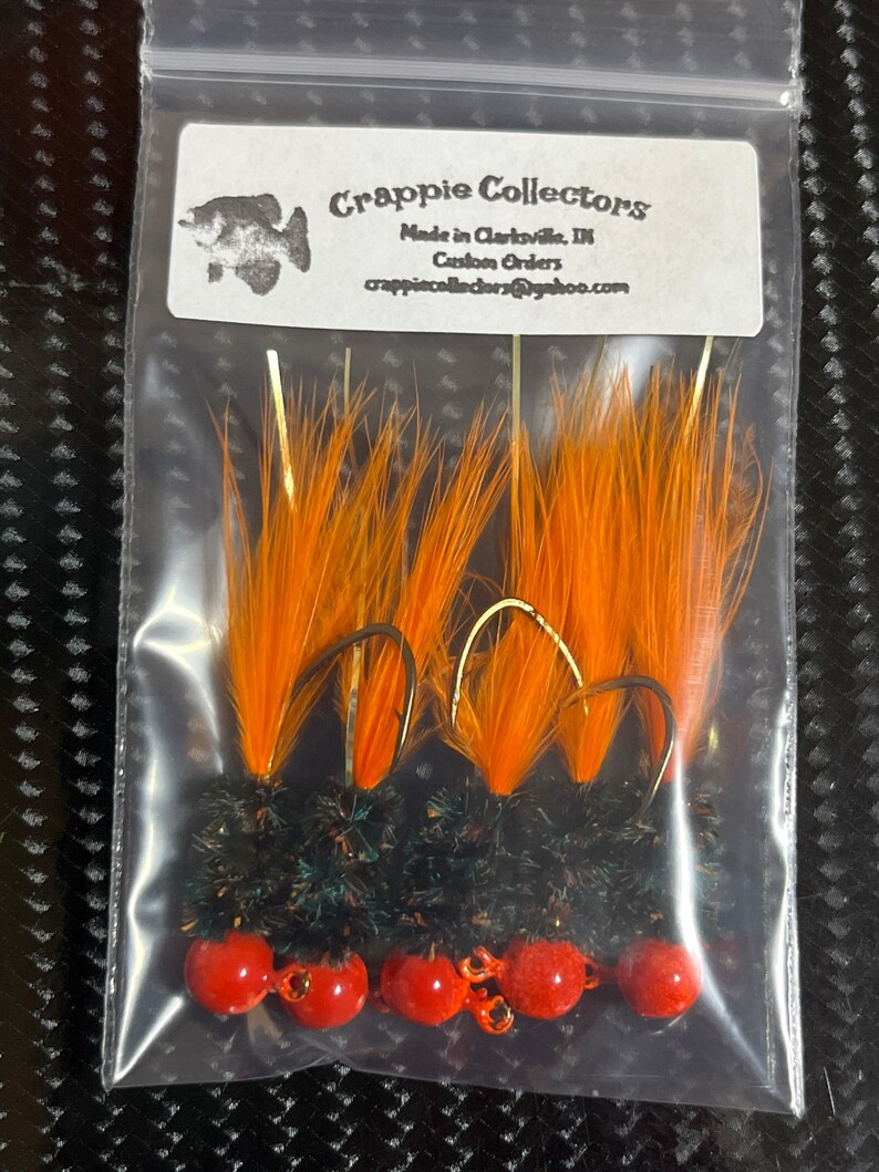 BackLash Fishing Joker: Jig Per Crappie Fatti A Mano 1/16 Oz (3 Pezzi) – Verde/Viola
