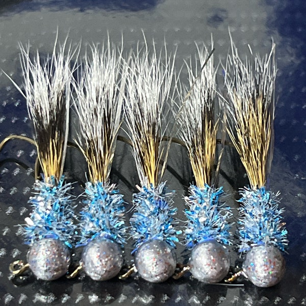 Hand tied crappie jigs