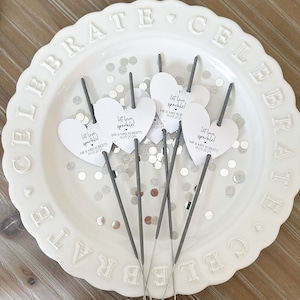 Wedding Sparkler Tags Personalised