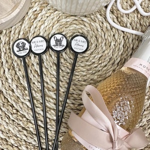 Personalised Pet Wedding Cocktail Stirrers Dog/ Pet Wedding accessories