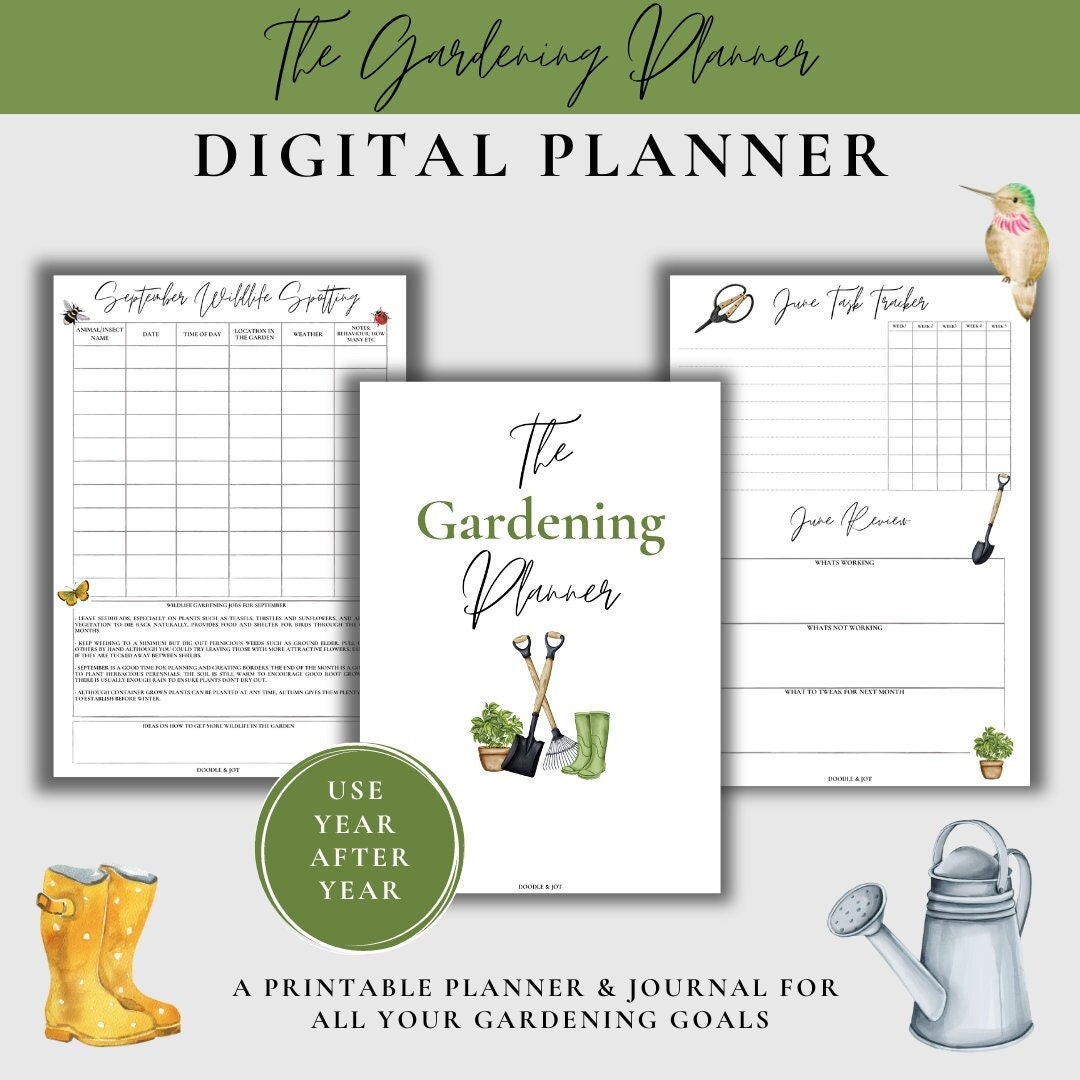 The Garden Planner Gardening Log Garden Journal Gardening Organiser