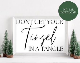 Christmas Wall Art | Christmas Tinsel | Christmas Decor | Holiday | Xmas Decor | Festive Decorations | Christmas | Jolly | Home Decor