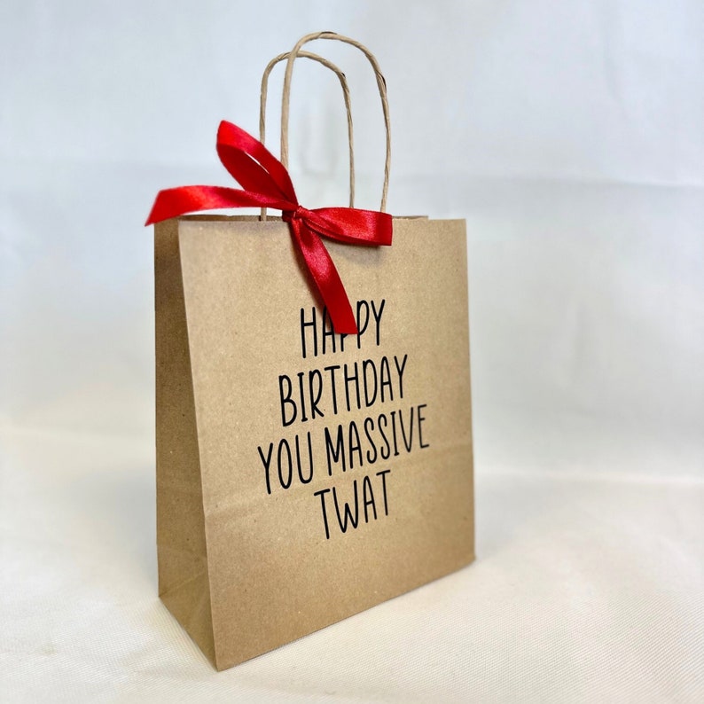 Personalised Gift Bag | Banter Bag | Swearing Gift | Birthday Bag | Gift Bag | Novelty Gift Bag | Adult Bag | Rude Bag | Funny Bag | Gift HB You Massive Twat