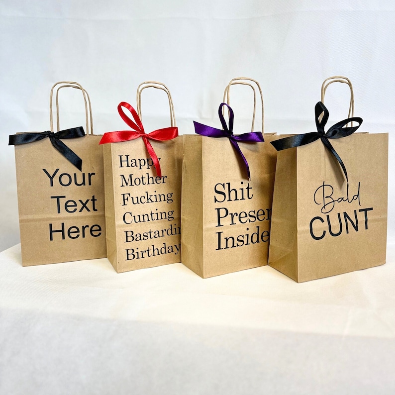 Personalised Gift Bag | Banter Bag | Swearing Gift | Birthday Bag | Gift Bag | Novelty Gift Bag | Adult Bag | Rude Bag | Funny Bag | Gift image 4