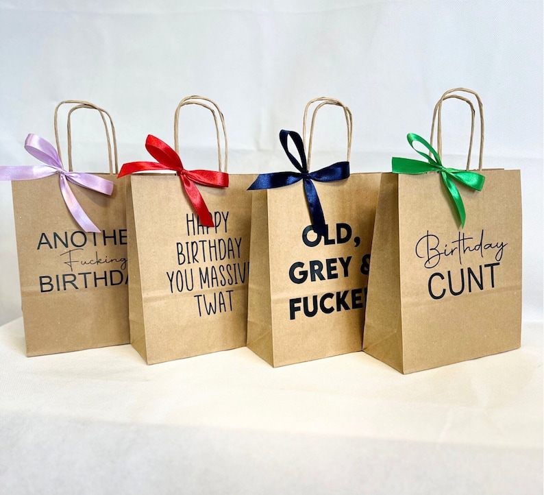 Personalised Gift Bag | Banter Bag | Swearing Gift | Birthday Bag | Gift Bag | Novelty Gift Bag | Adult Bag | Rude Bag | Funny Bag | Gift image 3