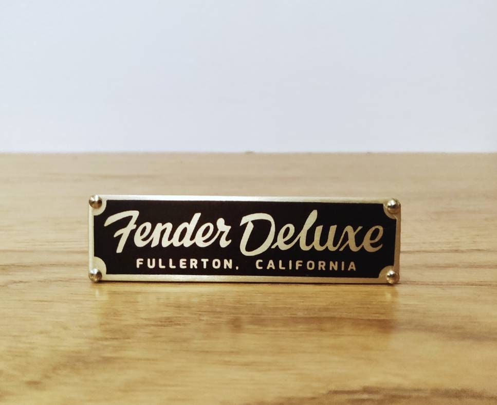 Fender Tweed Deluxe Custom Brass Logo Amplifier Amp Badge Etsy